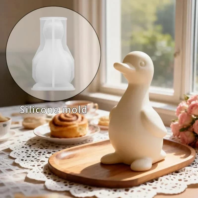 Cartoon Duck Silicone Mold DIY Cute Animals Scented Candle Plaster Concrete Craft Making Supplies Home Decor Handmade Tools