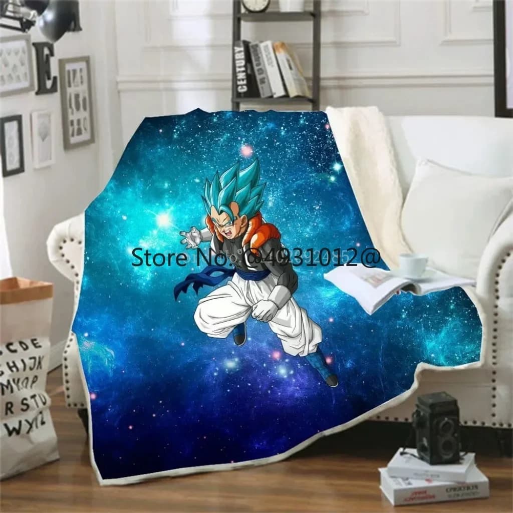 2026 Super Vegeta Dragon Ball Animazione Shenron Coperta per pisolino Stampata in 3D Camera da letto Divano Morbide e confortevoli Coperte Sherpa in flanella
