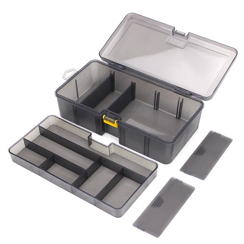 Double Layer Fishing Box Plastic Raincoat for Store baits / Door hooks Fishing Accessories - 1 Piece