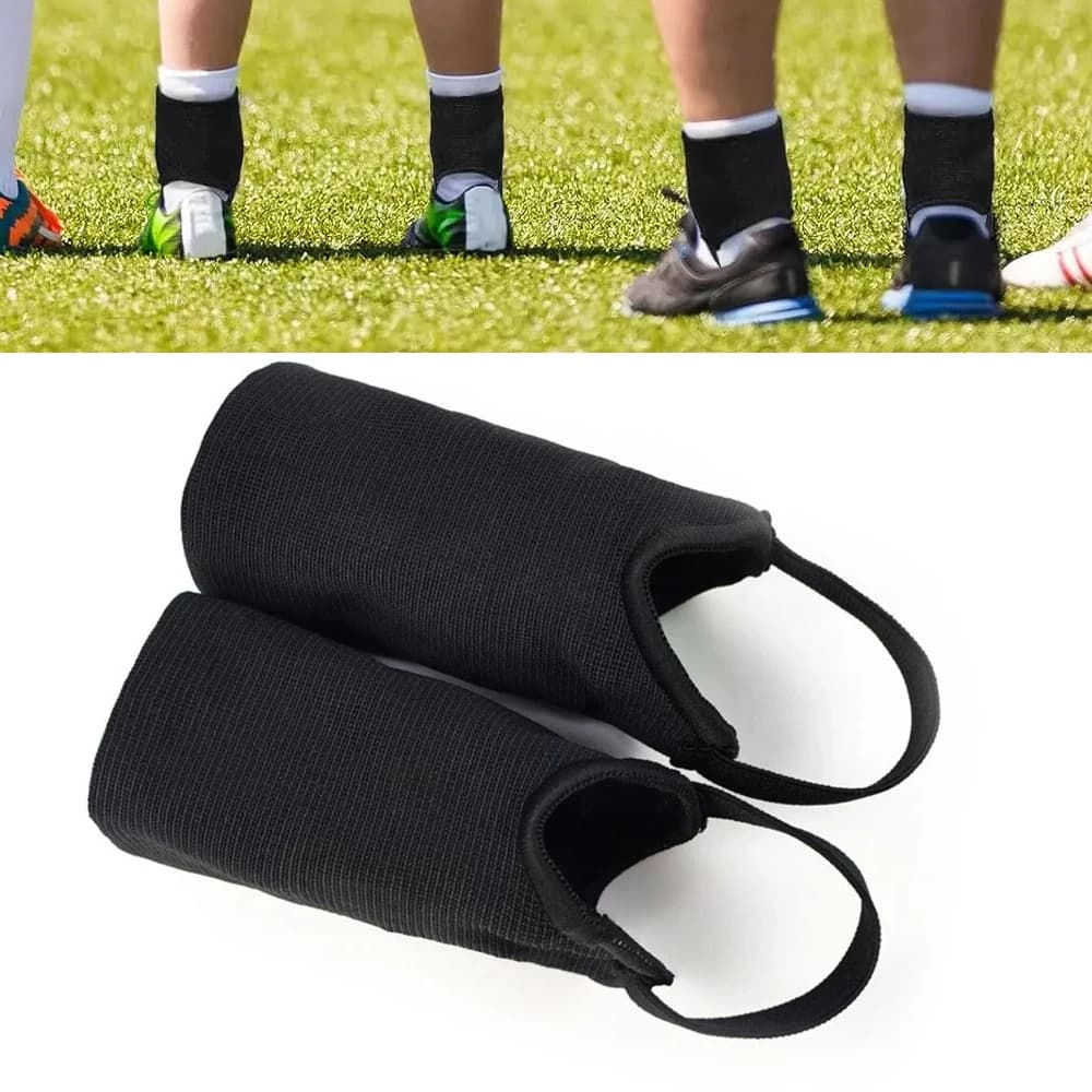 2 pezzi protezioni per caviglie supporto per gambe cuscinetti per piedi sport per calcio calcio pallavolo tutori per caviglie a doppio lato imbottitura protettiva