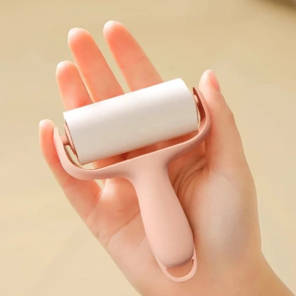 Mini Lint Roller Reusable Extra Sticky Pet Hair Remover Roller High Viscosity Fuse Beads Nail Stamp Cleaning Roller