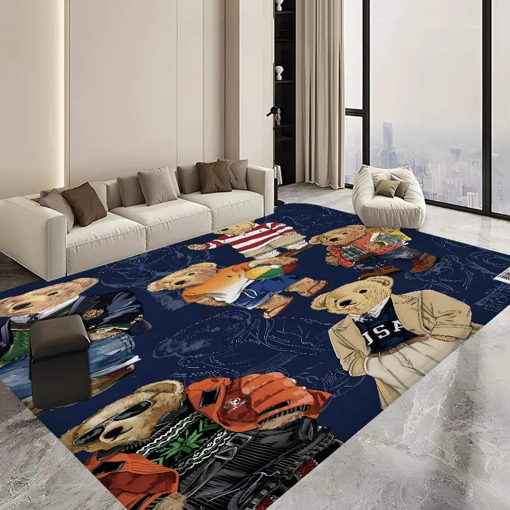 Simpatico orsacchiotto Felice Tappetino da bagno Tappetino da bagno Camera dei bambini Decorazione camera da letto Balcone Zerbino antiscivolo Soggiorno Tappeto di benvenuto