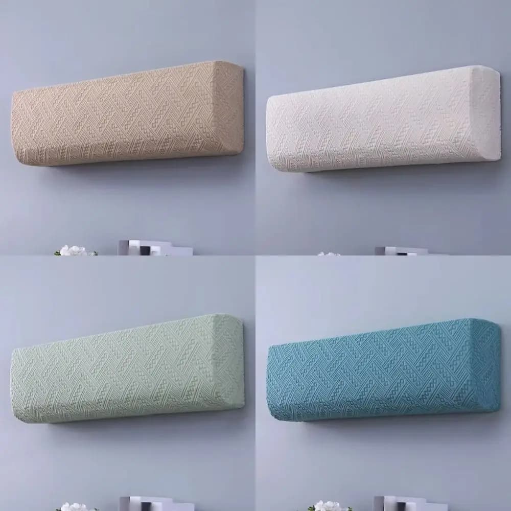 All-Inclusive Air Conditioner Dust Cover Solid Color Soft Elastic Wall Mounted Air Conditioning Cover Wind Chime Pattern