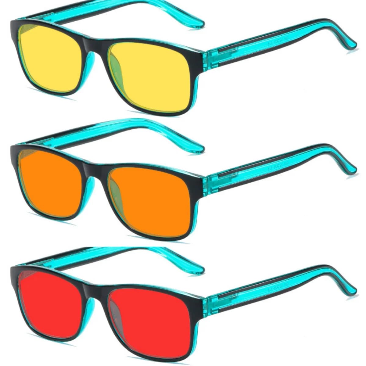 Unisex Fashion Night Vision Blue Light Blocking Glasses with Red/Yellow/Orange Lenses Computer and Gaming Eye Protection Glasses