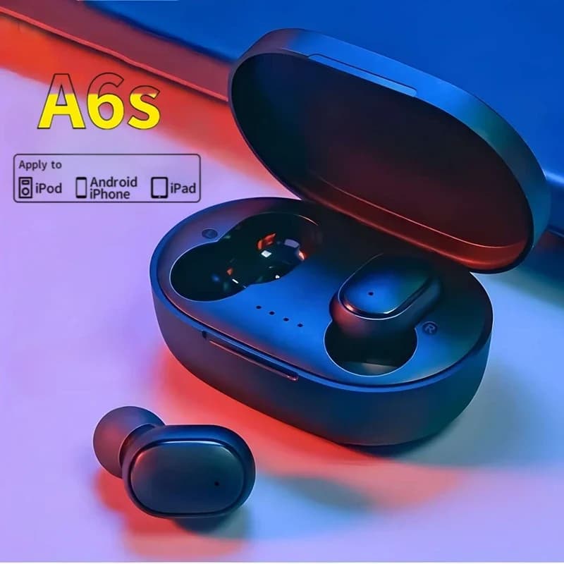 Wireless Headphones TWS A6S Bluetooth Headphones Fone Mini Headphones with Microphone Charging Box Sports Play Headphones for iPhone Xiaomi