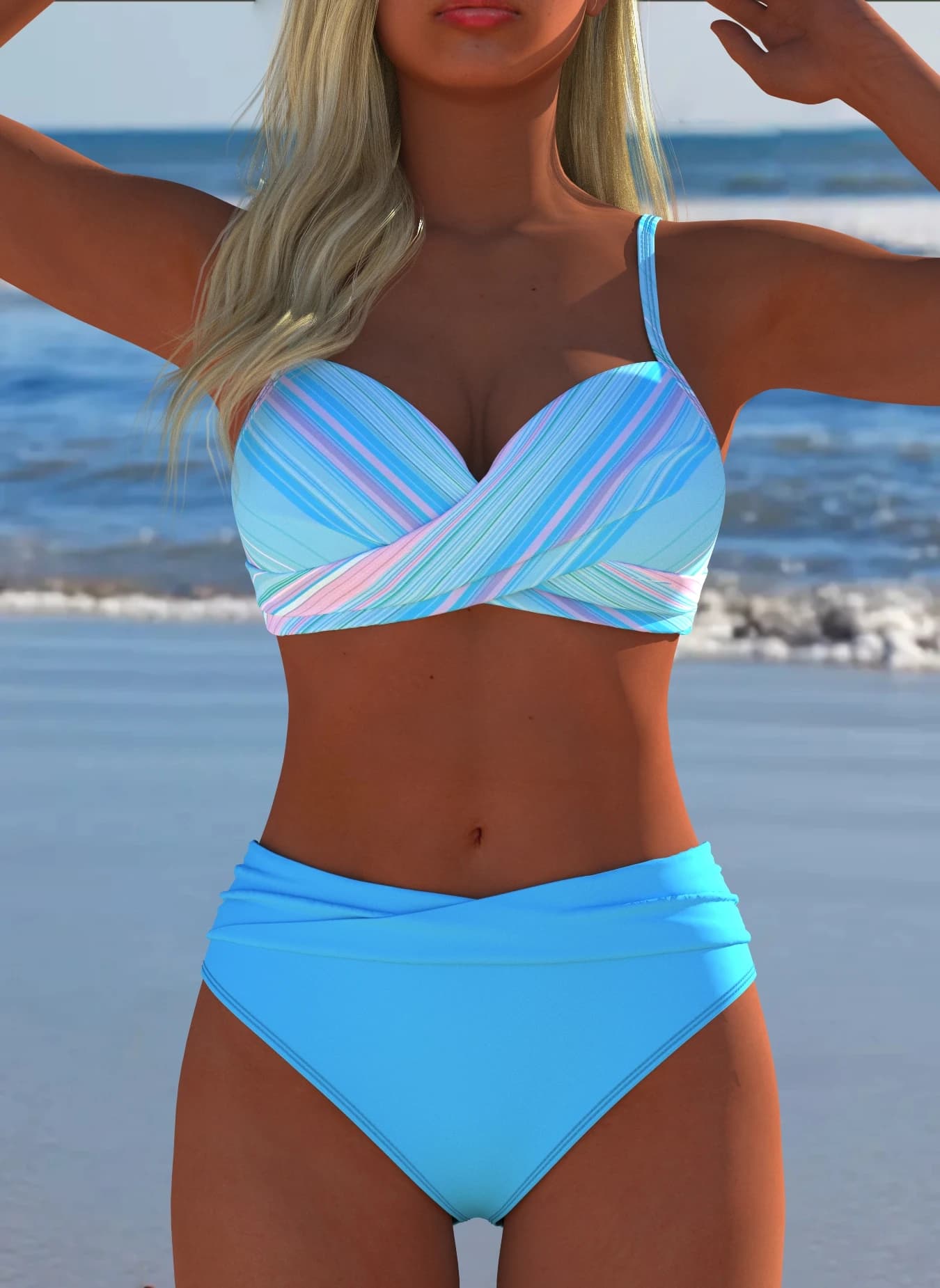 Costumi da bagno da donna, abiti da spiaggia, set bikini moderni di lusso sexy a due pezzi per festival estivi, vacanze e viaggi