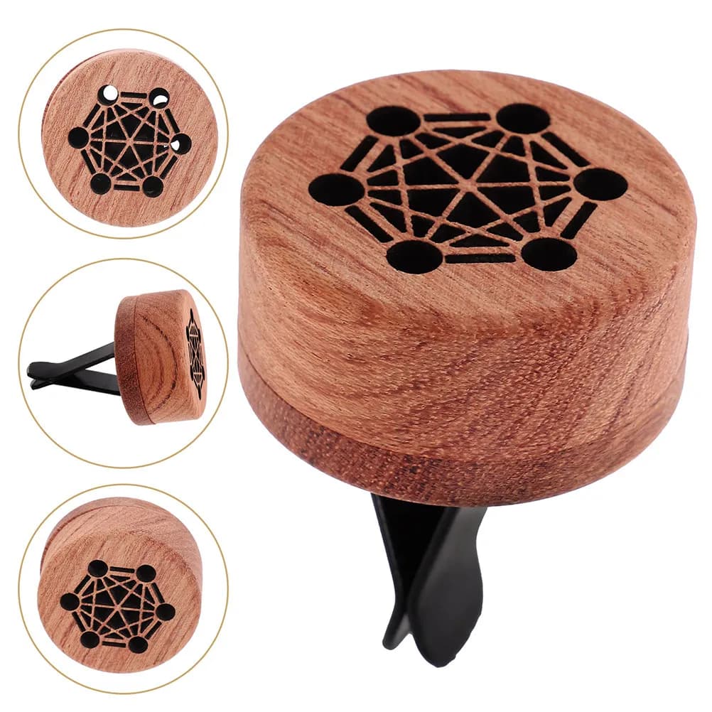 2Pcs Wood Car Perfume Clips for Essential Oils Aromatherapy Diffuser Long Lasting Fragrance Home and Vehicle Use