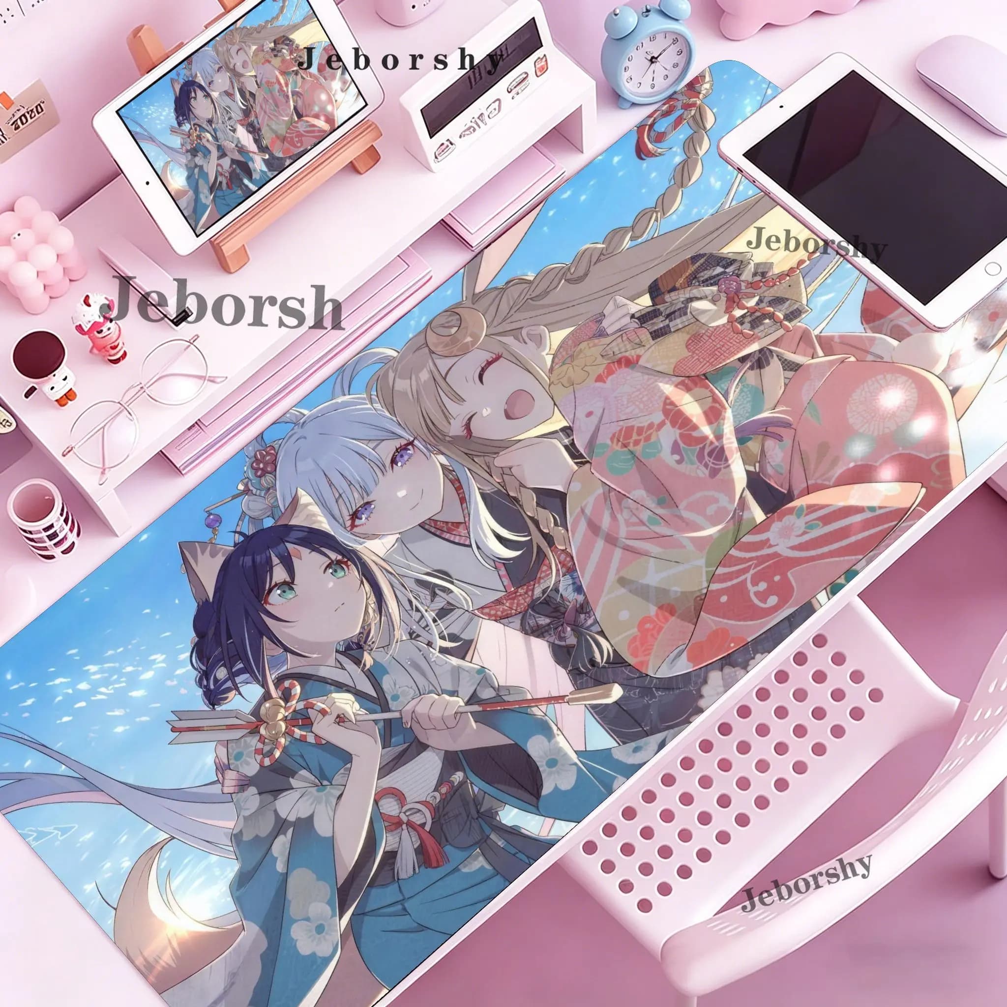 Anime Cosmic Princess Kaguya Mouse Pad Large Computer Mousepad Office Pc Gamer Non-slip Rubber Keyboard Deskmat