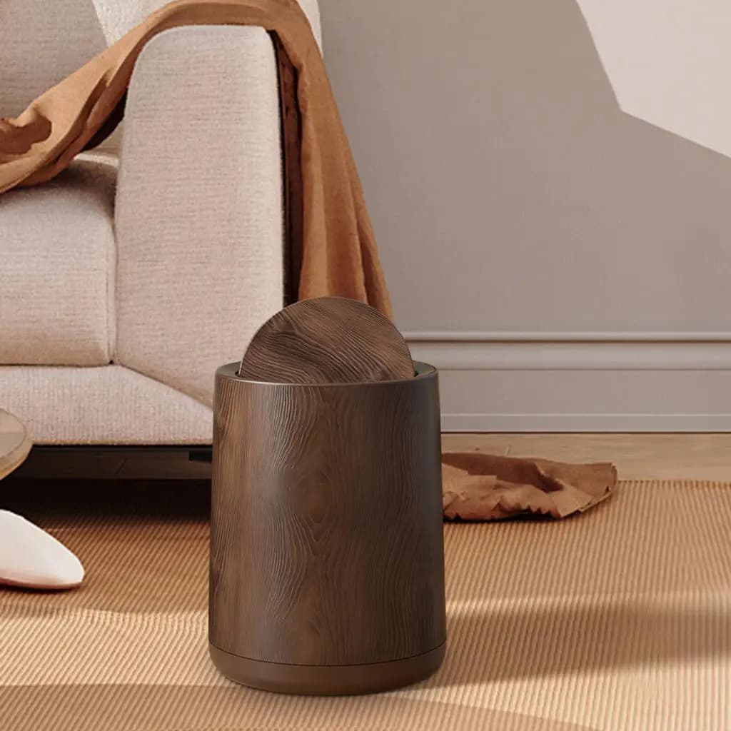 Trash can trash can with swing lid household trash can removable inner household