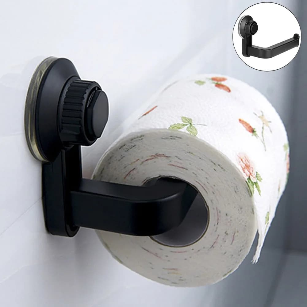 Porta carta da bagno senza trapano Porta fazzoletti a ventosa Porta carta igienica impermeabile montato a parete per ufficio cucina domestica