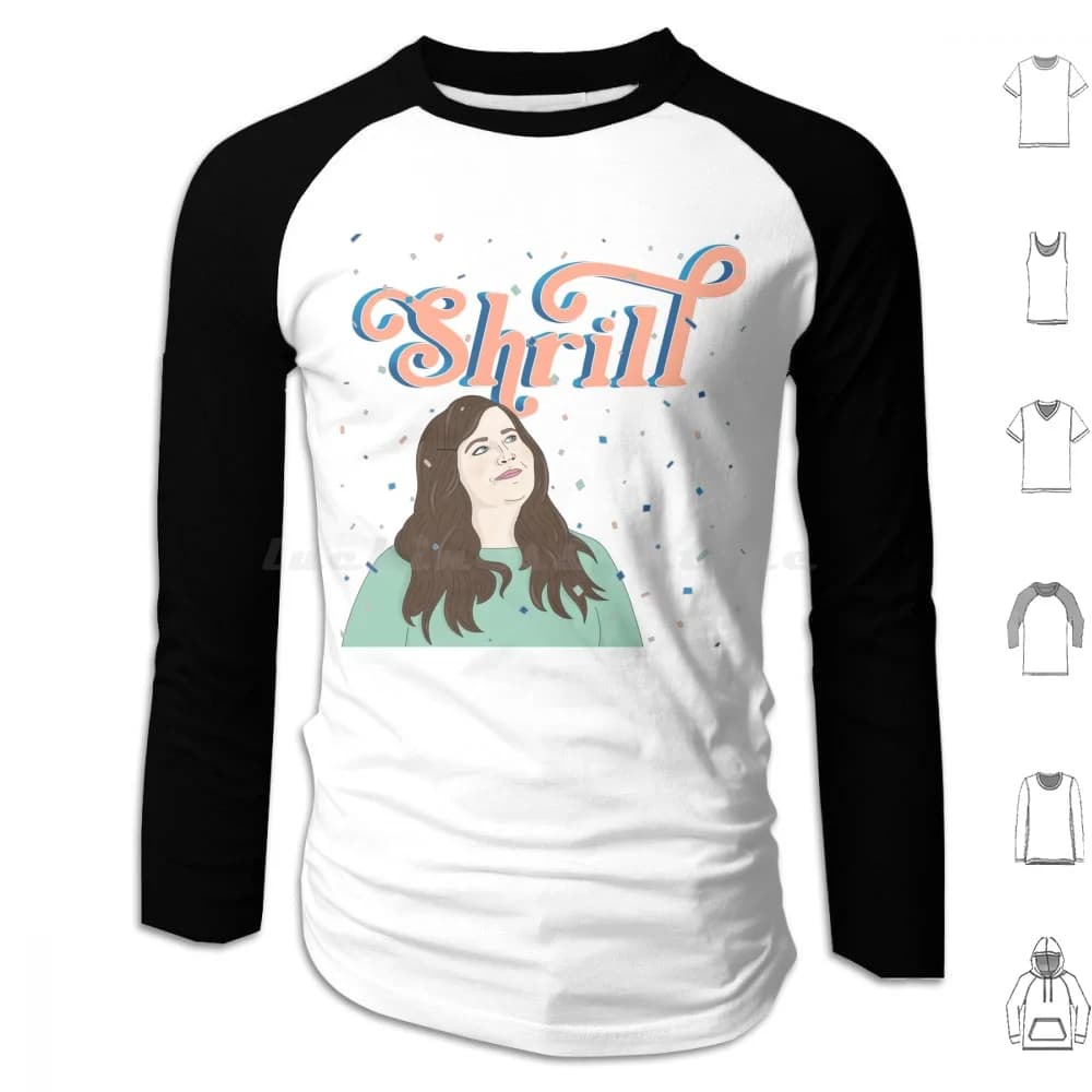 Shrill Pop Culture Felpa con cappuccio in cotone a maniche lunghe Girly Shrill Fat Acceptance Aidy Bryant Tv Show Hulu Fan Art Celebration