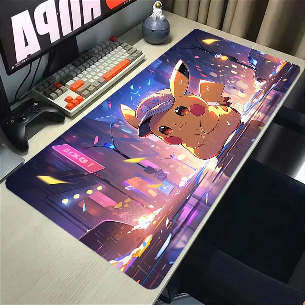 Tappetino per mouse Accessori da gioco Gamer Anime Kawaii Pokemon Pikachu Tappetino per scrivania per computer Tappetino per tastiera Varmilo per laptop Mousepad