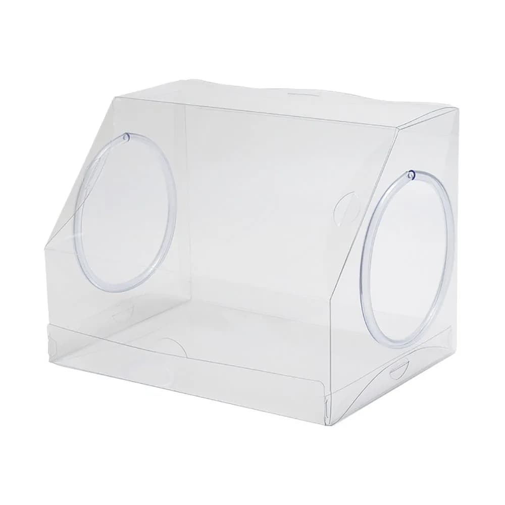 Foldable Compact Dust Box Clear PET Portable Dust Collection Box for Jewelry Polishing Carving Filing Debris Capture with Drawer