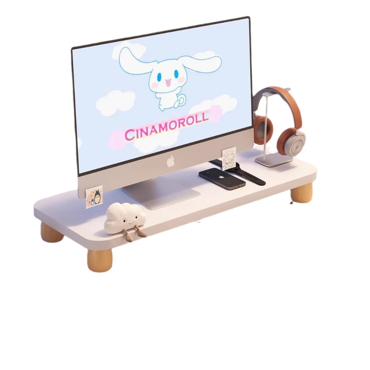 Adjustable Monitor Riser Desktop Computer Stand for Office Workstation Laptop Holder Screen Rack Work Use