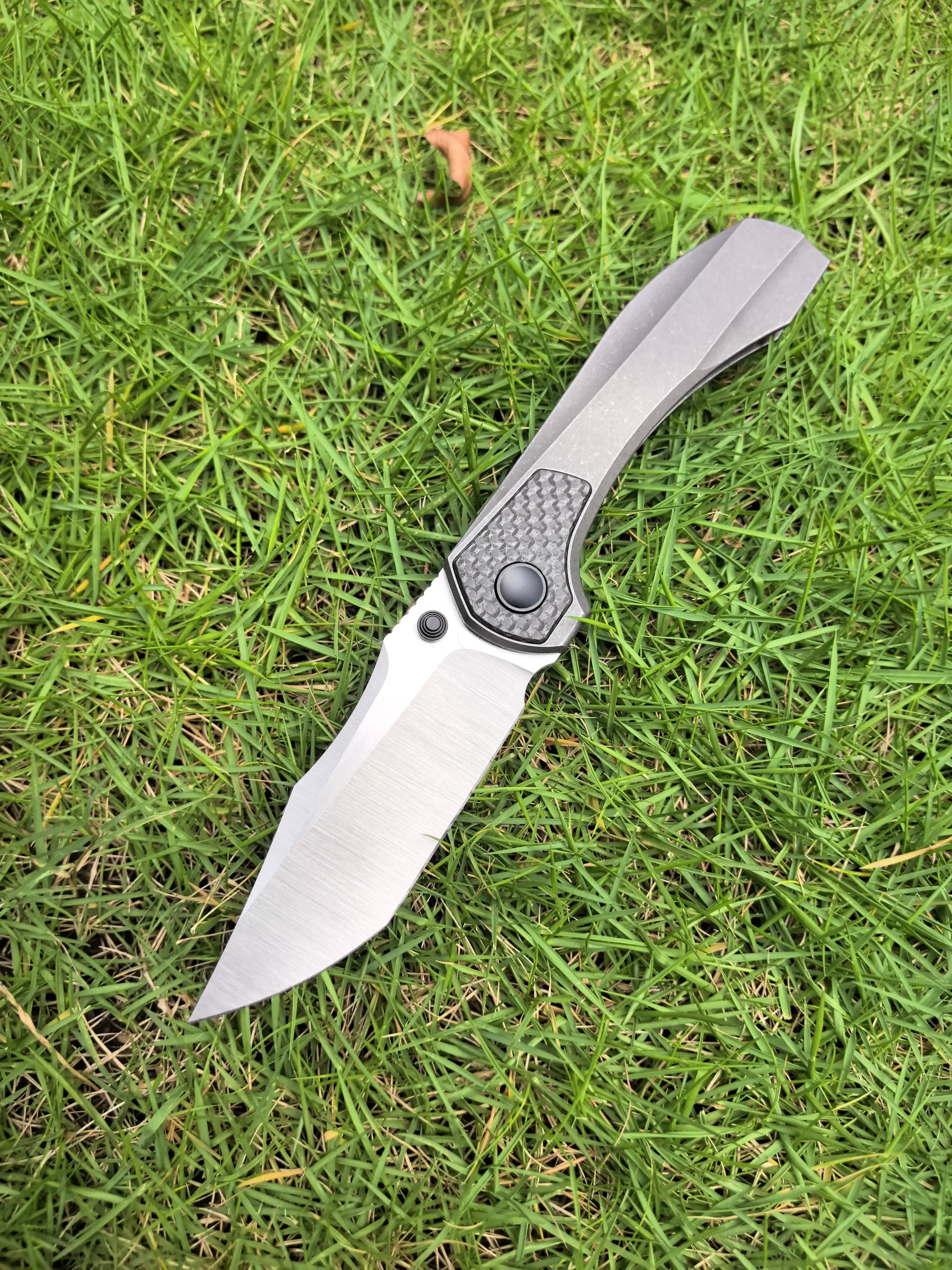 Folding Knife, M390 Steel Blade, Titanium Alloy Handle, Bearing, Outdoor Hiking Utility Kitchen Fruit EDC Tool