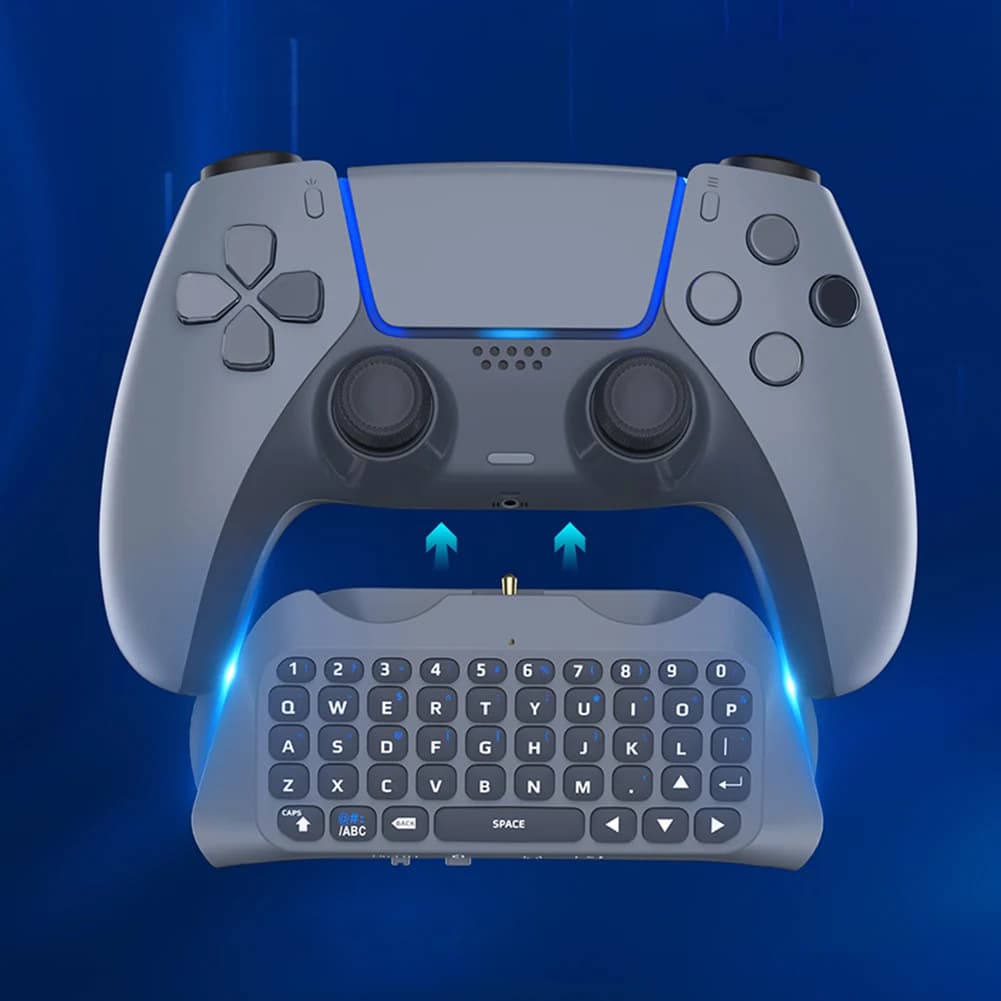 Tastiera da gioco wireless con maniglia, compatibile con Bluetooth 3.0, altoparlante integrato, controller wireless, tastiera per chat per controller gamepad