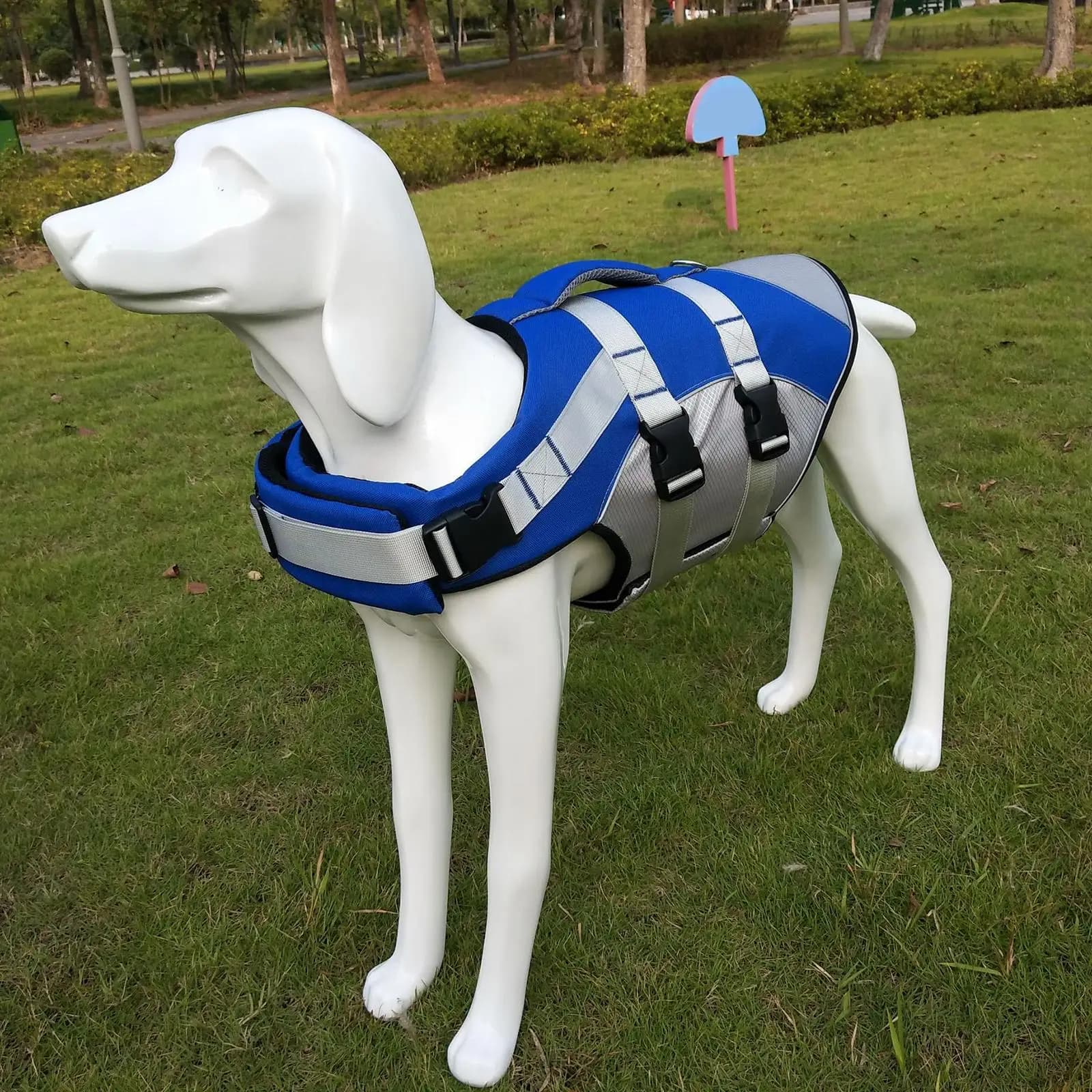 Giubbotto di Salvataggio per Cani e Cuccioli, Gilet di Sicurezza per Animali Domestici, Costume da Bagno per Nuoto