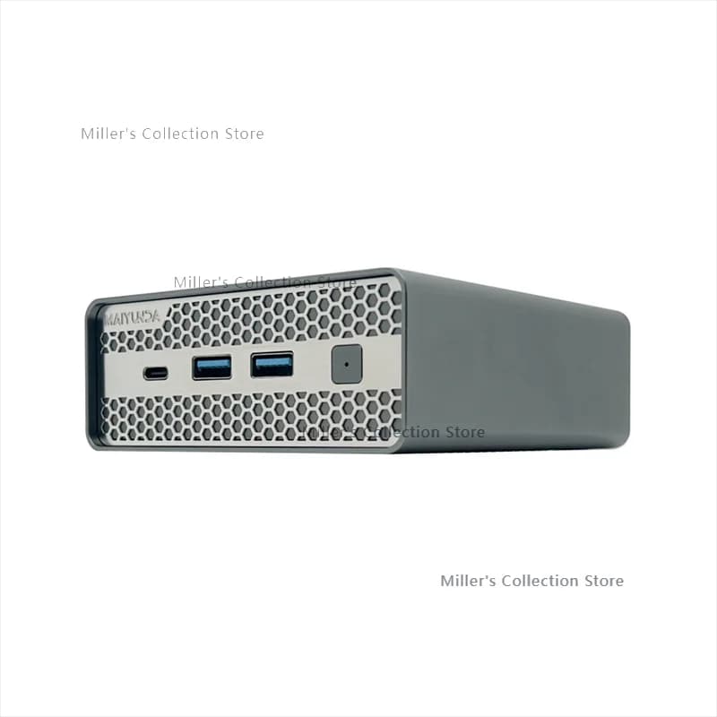 Mini NAS PC a nucleo quadruplo N100 Custodia in alluminio M.2 NVME SSD a 4 alloggiamenti 2 * LAN DP Tipo-C USB per Firewall/Router di archiviazione cloud domestica