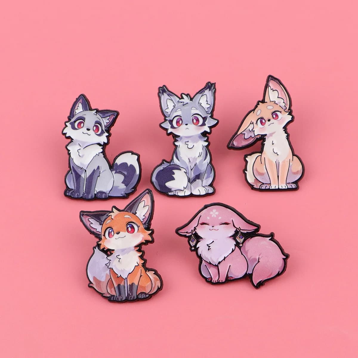 Spille Smaltate a Forma di Volpe Cartoon, Badge in Metallo Colorato per Accessori di Gioielleria, Regalo per Uomini e Donne