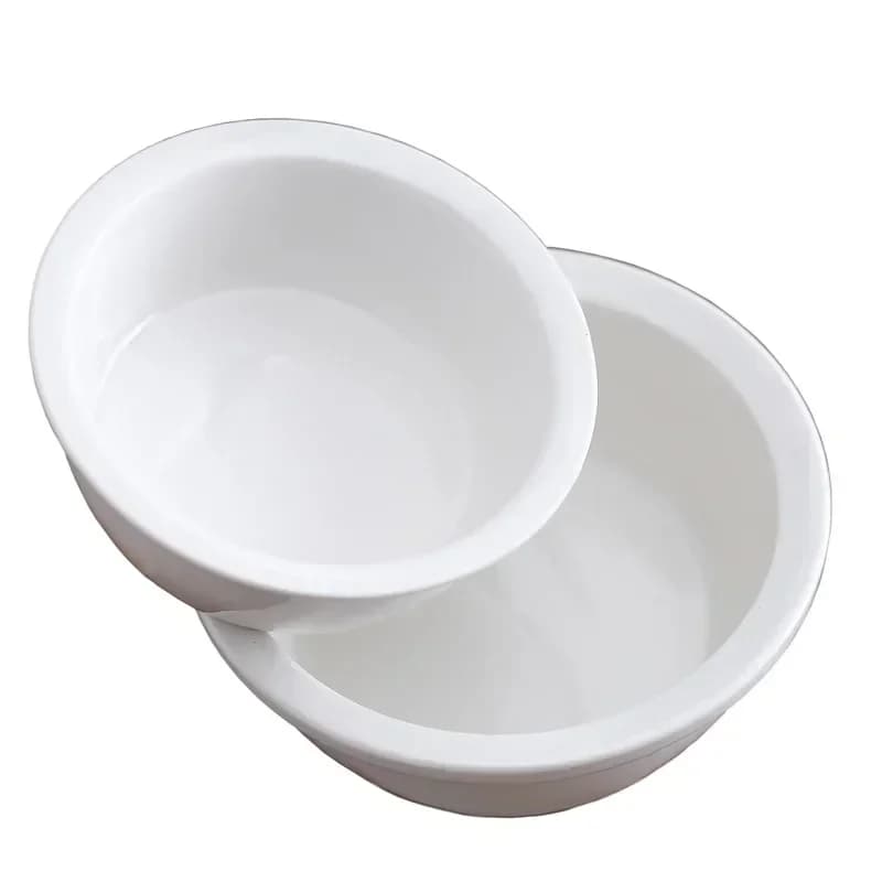 Vendita calda Ciotola per cani in ceramica Contenitori rotondi per animali domestici Tinta unita Sicuro Durevole Acqua per gatti Cibo Bacino per bere Accessori per cani