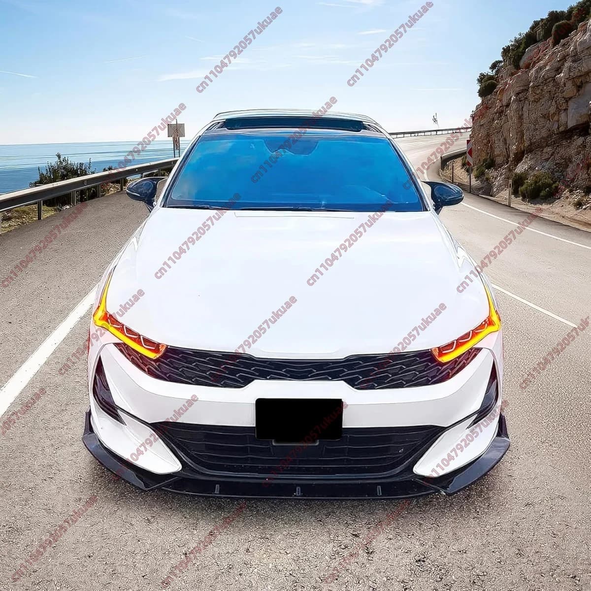 Front Bumper Lip Splitter for KIA K5 GT GT-Line EX LX LXS 2021-2026 Sedan Glossy Black ABS Car Spoiler Diffuser Body Kits Tuning