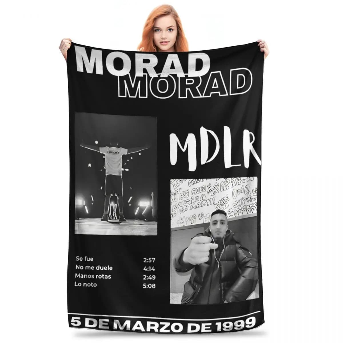 Coperta Morad Singer, super morbida e calda, coperta per divano, coperta multi-misura, ispirata all'album del rapper