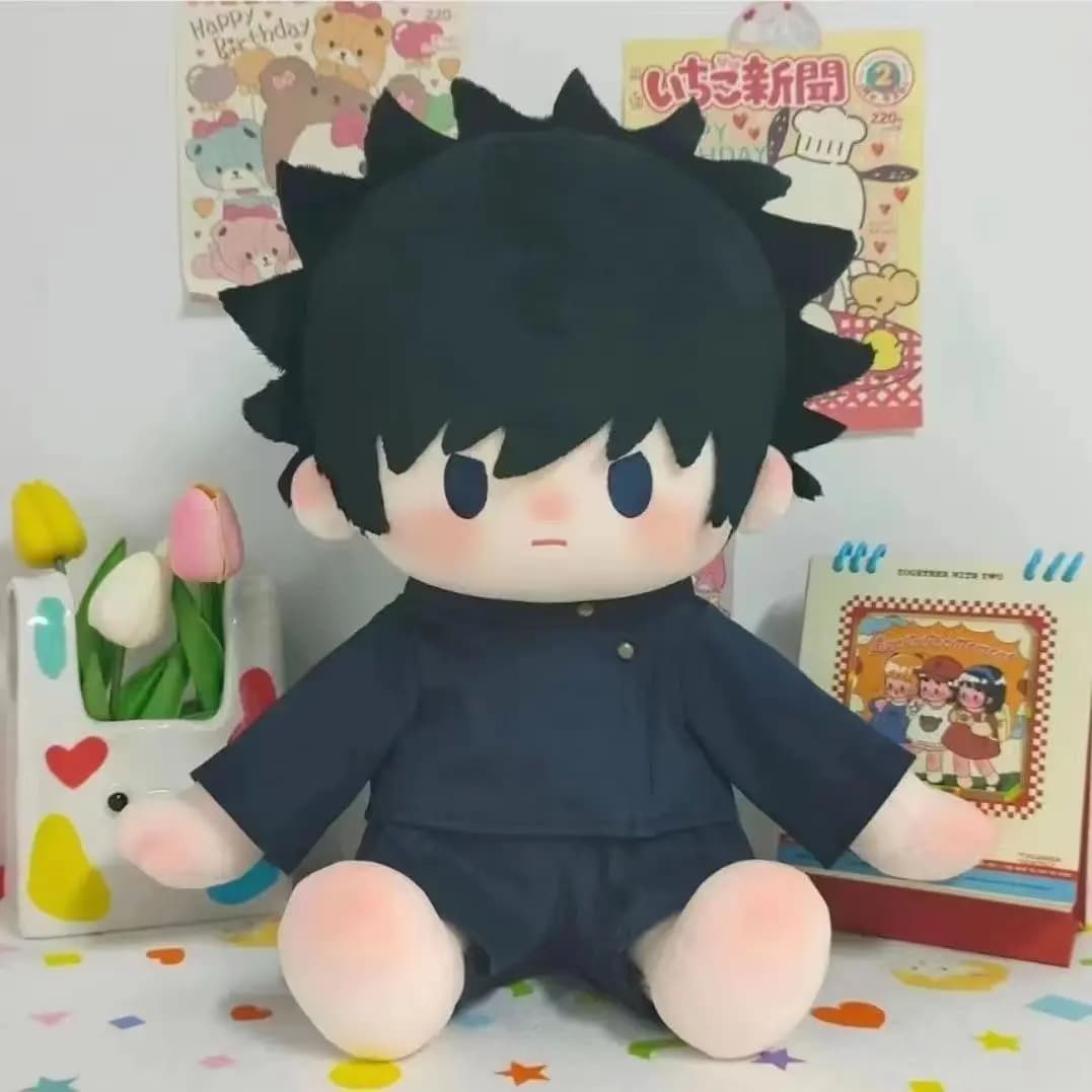 Anime Jujutsu Kaisen Megumi Fushiguro 40 cm Seduto Cotone Bambola Regalo Animazione Periferica Bambole di Peluche Per Bambini Regalo FAI DA TE Giocattoli
