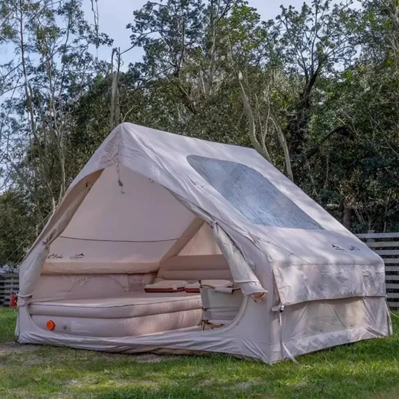 Tenda gonfiabile completamente automatica in tessuto Oxford da campeggio all'aperto Soggiorno durante la notte Tende da campeggio portatili calde e spesse antipioggia