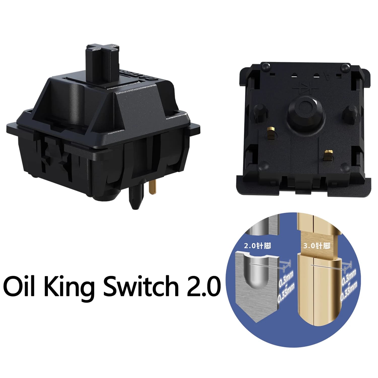 Gateron new Oil King Switch 2.0 pin a 3 strati Pre lubrificazione accessori per interruttori per tastiera meccanica