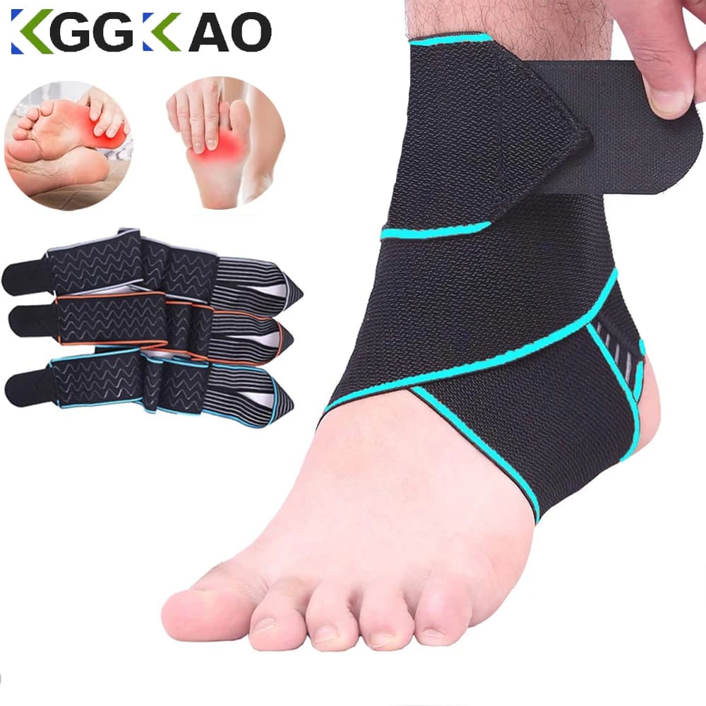 1 pz supporto per caviglia a compressione regolabile con cinturino elastico cinturino alla caviglia per supporto tendine d'achille e fascite plantare, distorsione