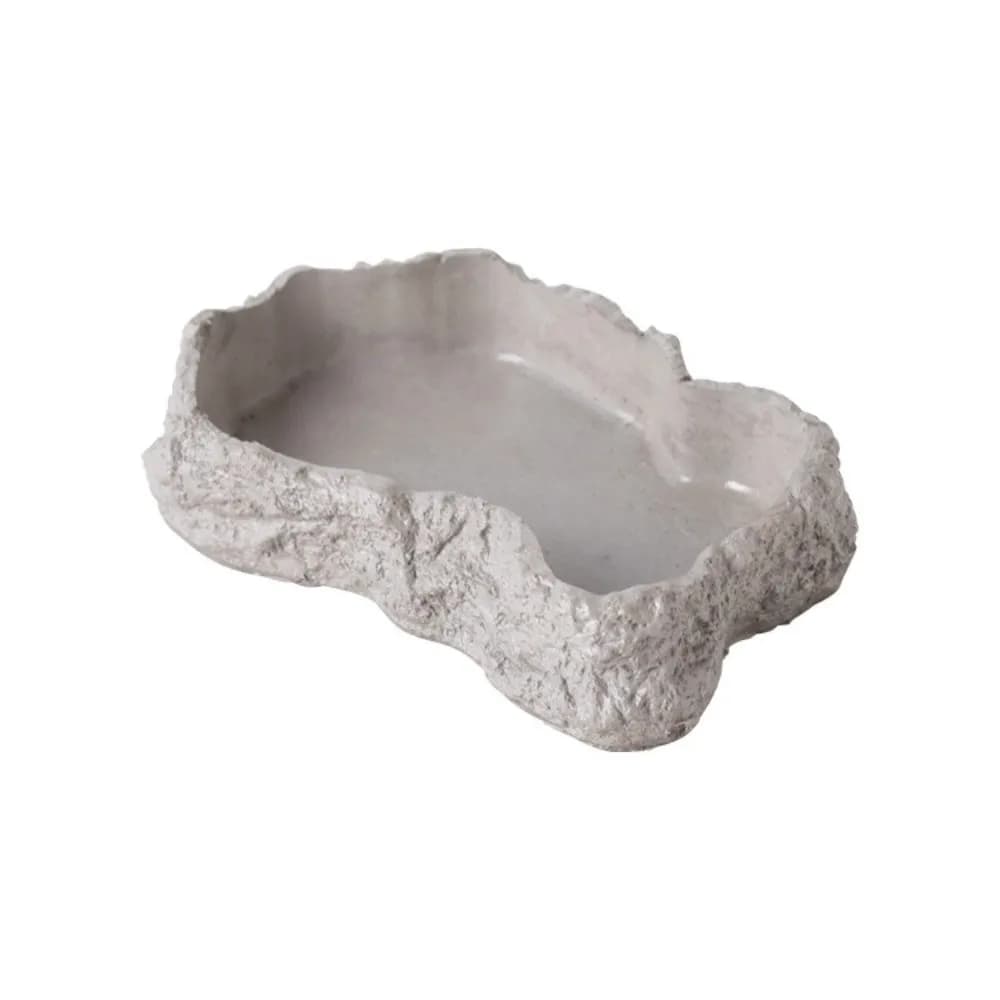 New Simulated Rock Reptile Food Bowl Anti-slip Base Multiple Size Lizard Food Dish Habitat Decor Pet Reptile Feeder Pet Supplies