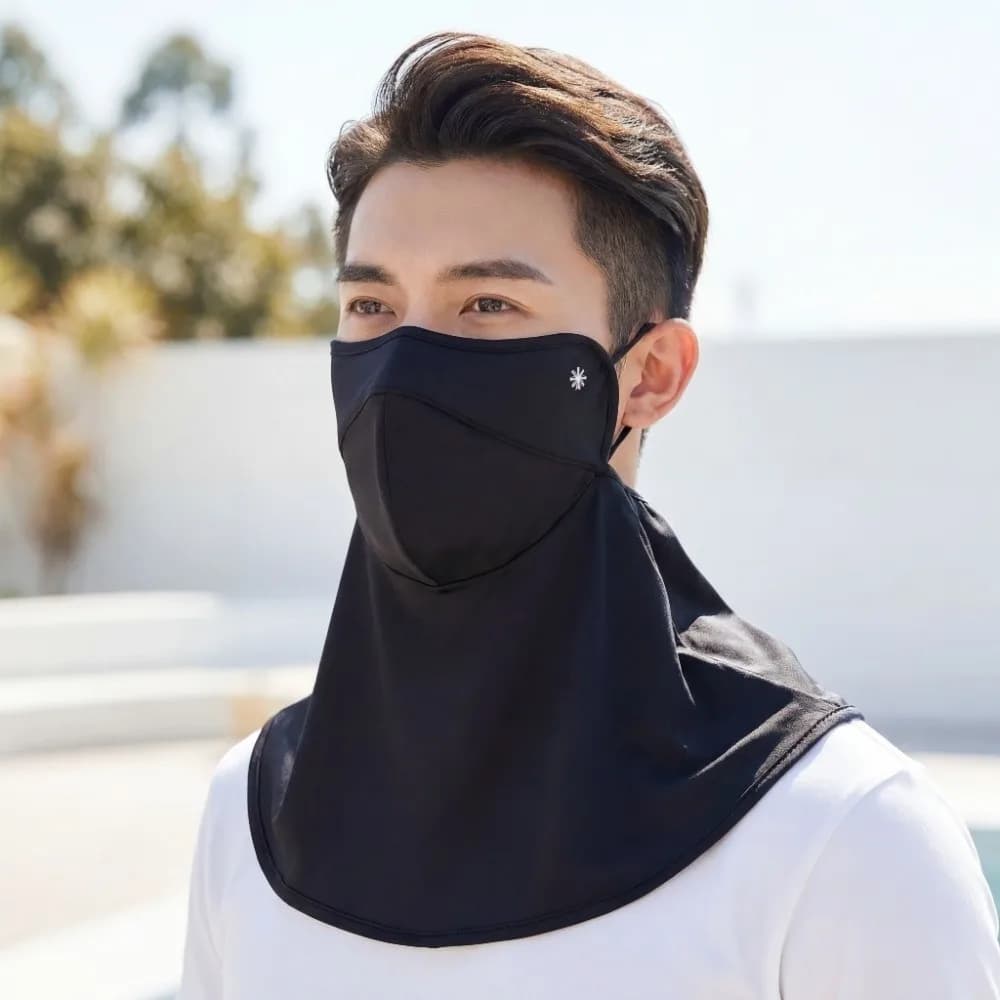 Maschera Solare Quotidiana in Raso per Collo, Elastica e Liscia, Protezione Solare per Viso e Collo, Leggera, Traspirante, Maschera Parasole da Viaggio