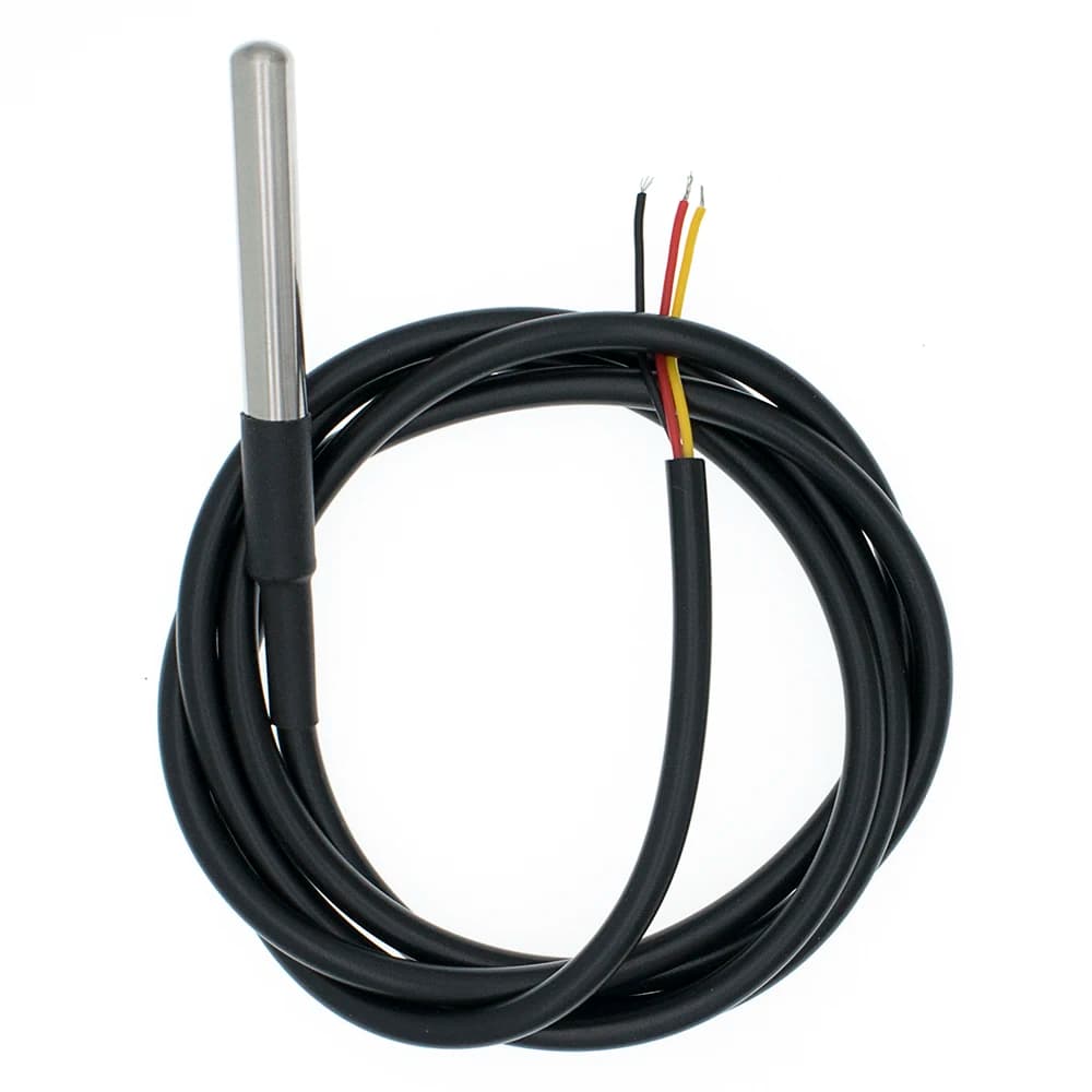 Sonda di Temperatura Impermeabile DS18B20 con Sensore a Filettatura, Confezione in Acciaio Inox, 1/2/3/5/10 Metri per Arduino