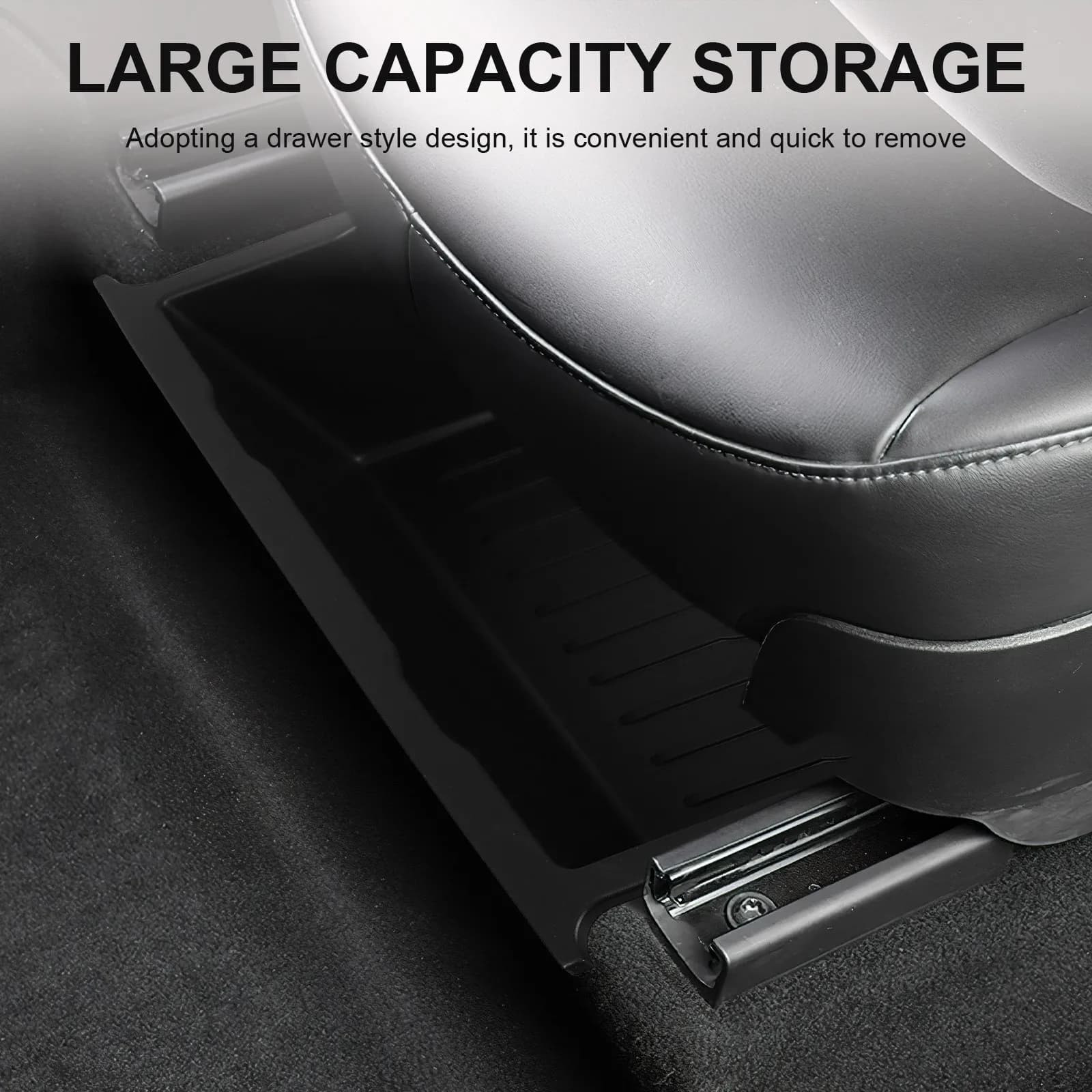 Car Under Seat Storage Box Sturdy Organizer Tray Suitable Size for Vehicle Storage of Tools Beverages Car Accessories Organizer