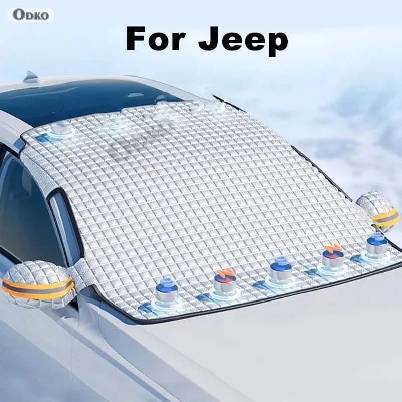 Copertura Magnetica Extra Spessa Anti-Gelo per Parabrezza Auto Jeep Renegade Compass Patriot, Protezione da Neve e Sole