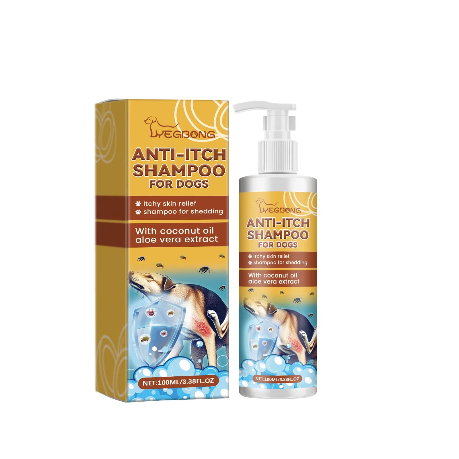 Yegbong Shampoo per cani Pulizia delicata dei peli di cani da compagnia Shampoo nutriente e levigante per cani