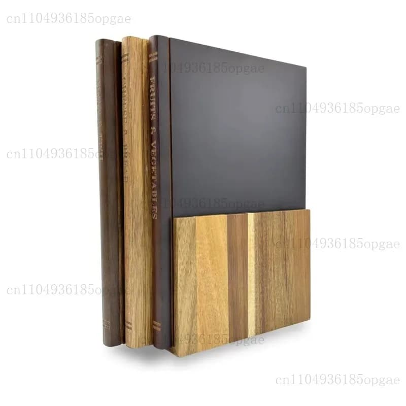 Nuovo Set di 3 Taglieri a Forma di Libro in Legno Massiccio con Lavello per Cucina