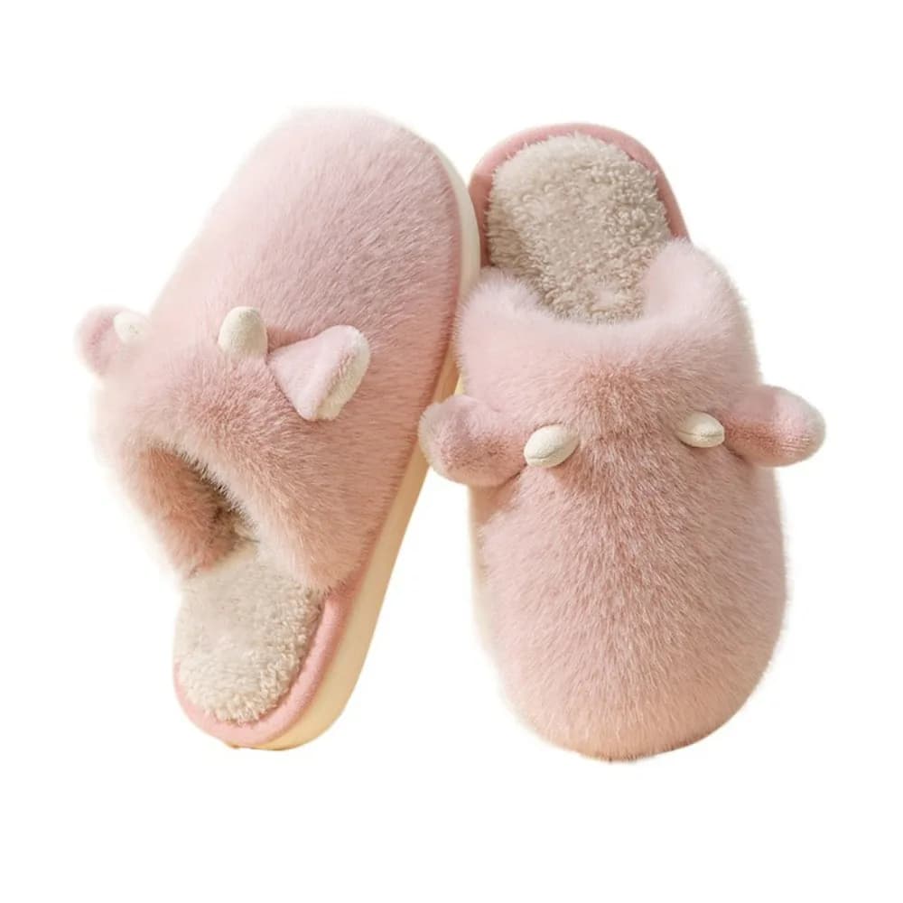 Scarpe da indossare per la casa Pantofole in peluche antiscivolo per cartoni animati Kawaii Punta chiusa Simpatiche pantofole pelose per cartoni animati Pantofole silenziose per coppie da uomo