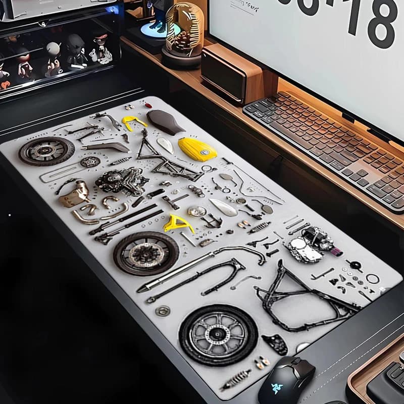 Disassembly Diagram Rubber Mouse Pad Mouse Pad XXL Gaming Accessories Office Gamer Keyboard Desk Mat Non-Slip Laptop Mousepad