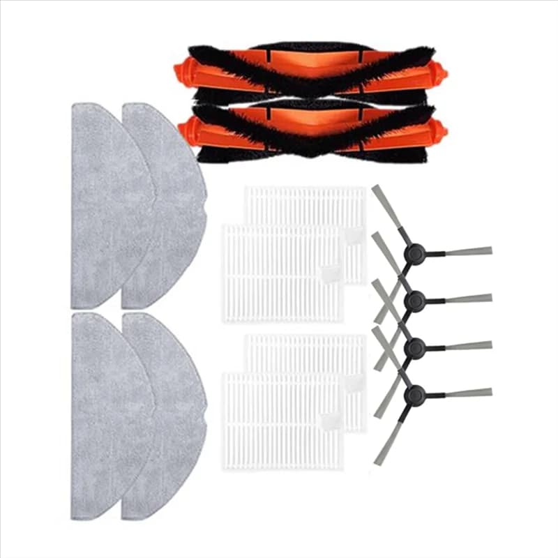 EMECE-Per S20 D106 E12 E10 B112 Kit di ricambio per aspirapolvere - Spazzola principale, Spazzola laterale, Filtro HEPA, Panno per la pulizia incluso