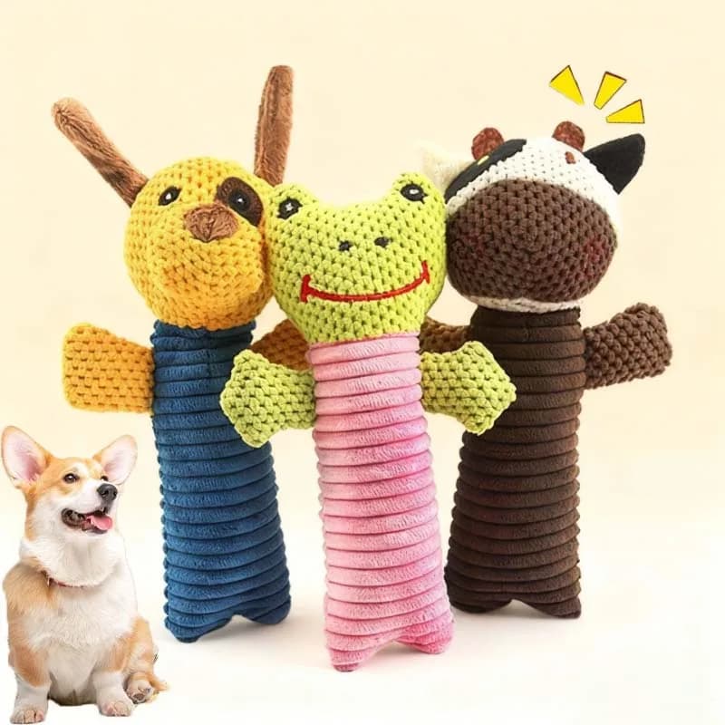 Giocattolo da masticare per cani Animali di peluche simulati Suono Giocattolo per cuccioli resistente ai morsi Pulizia dei denti Addestramento Forniture per giocattoli di peluche per cani