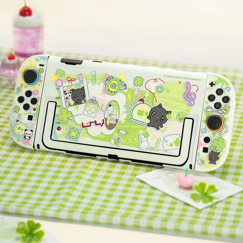 Custodia Dockable Kawaii Cartoon per Switch 2, Guscio Protettivo Rimovibile Compatibile con Switch 2, Design Colore Primavera per NS2