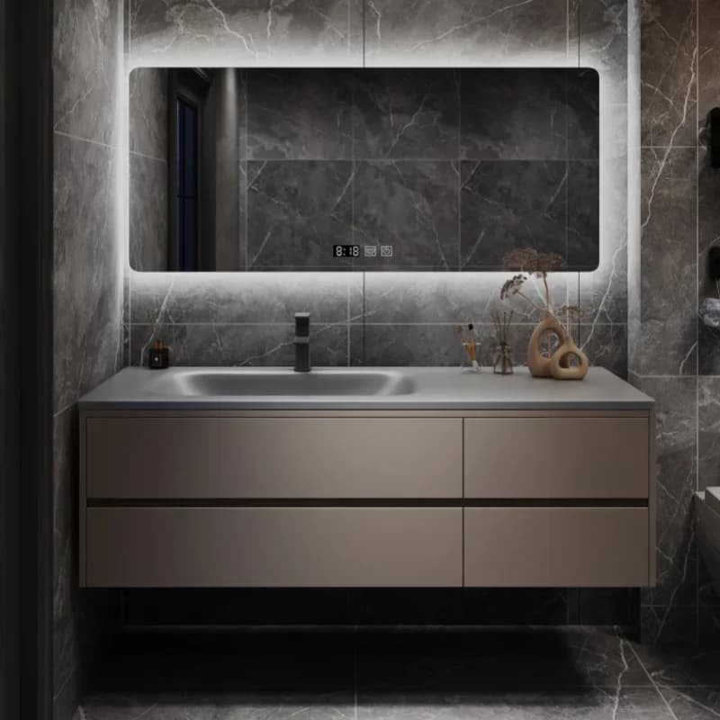 Armadietto per carta igienica con cassetti Mobili ausiliari Kit da bagno con armadietti a specchio Organizzatori da bagno Scaffali portaoggetti