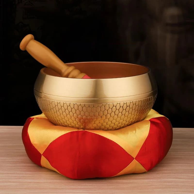 Nepal Copper Singing Bowl Meditation Sound Healing Sound Bowl Thickened Yoga Percussion Instrument Household Buddhist Ornaments