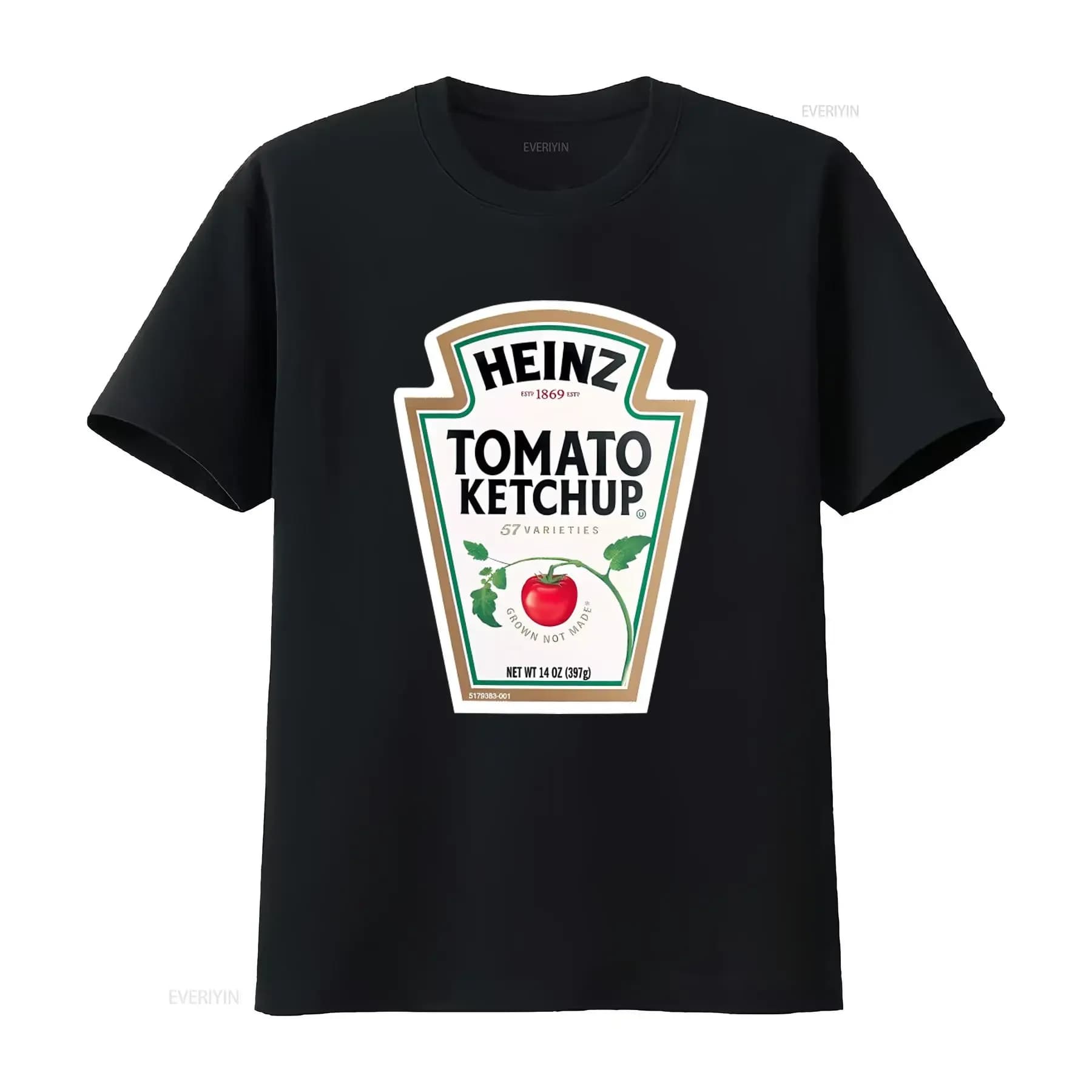 Heinz Tomato Ketchup Vintage Label Print T Shirt for Halloween Costume vintage Washed Soft Comfortable Breathable