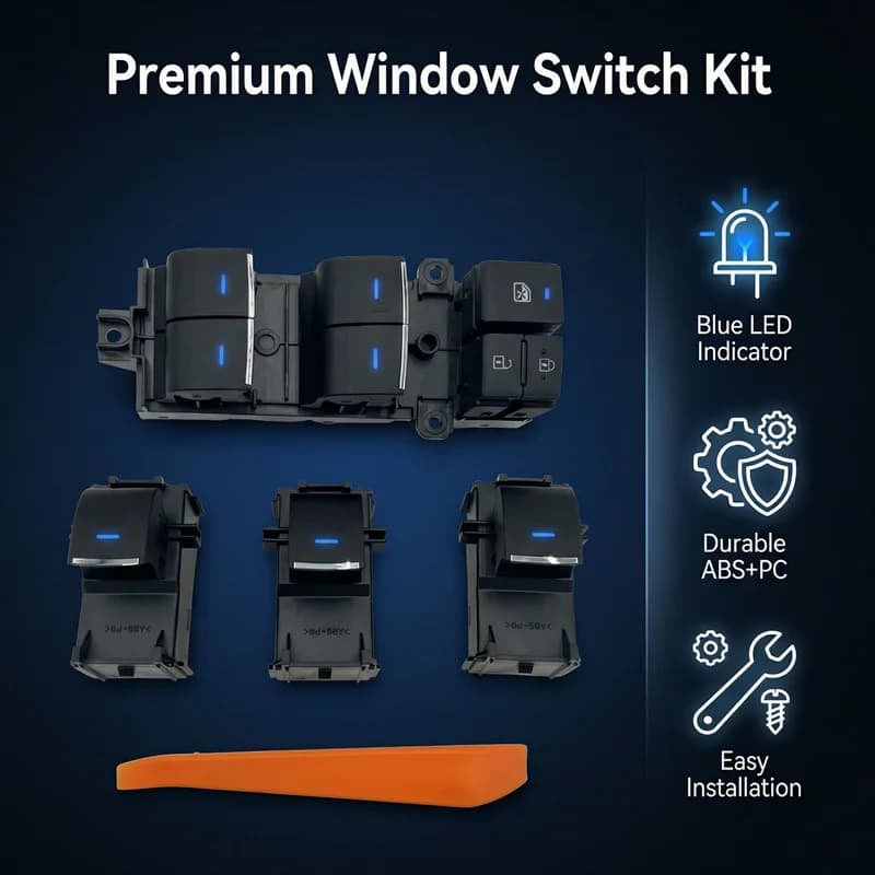 Backlit Power Window Switch LHD for Toyota RAV4 Corolla Yaris cross - Control Button Switch