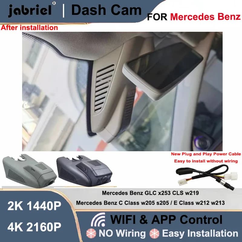 Dash Cam 2K 4K DVR per Auto Mercedes Benz Classe C w205 s205 GLC x253 CLS w219 Classe E w212 w213 C E GLC 200 220d 260 300