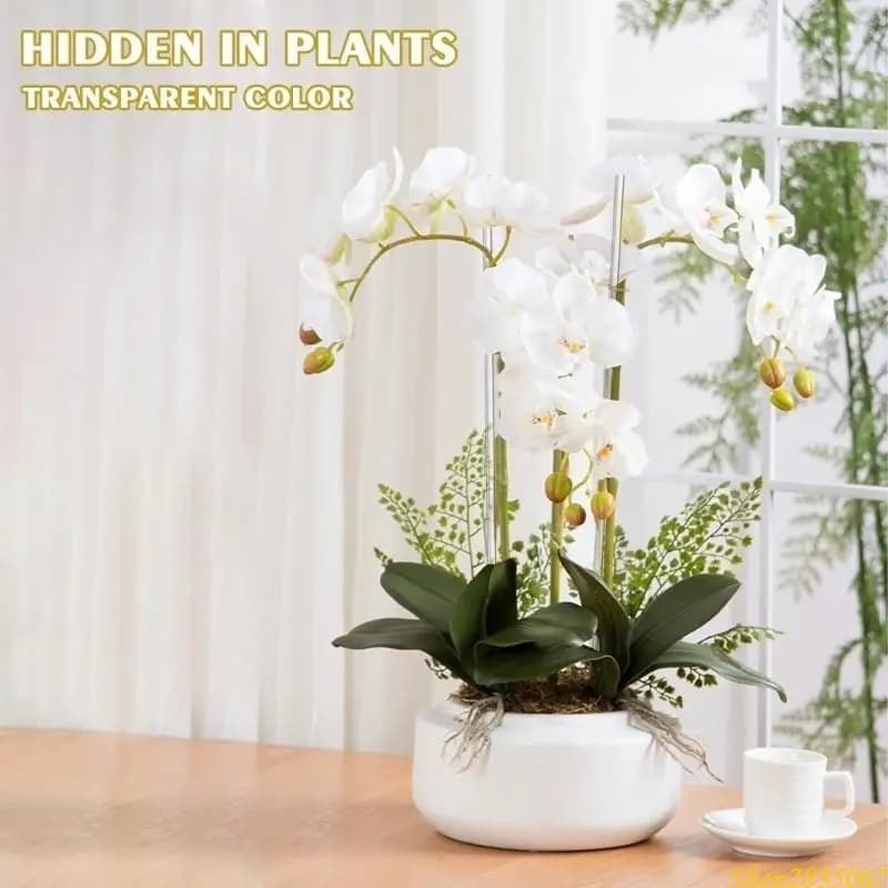 16/30Pcs 15.6 Inch Acrylic Clear Stakes,Reusable Plant Garden Sticks Indoor Potted Plant Support Stakes 831F