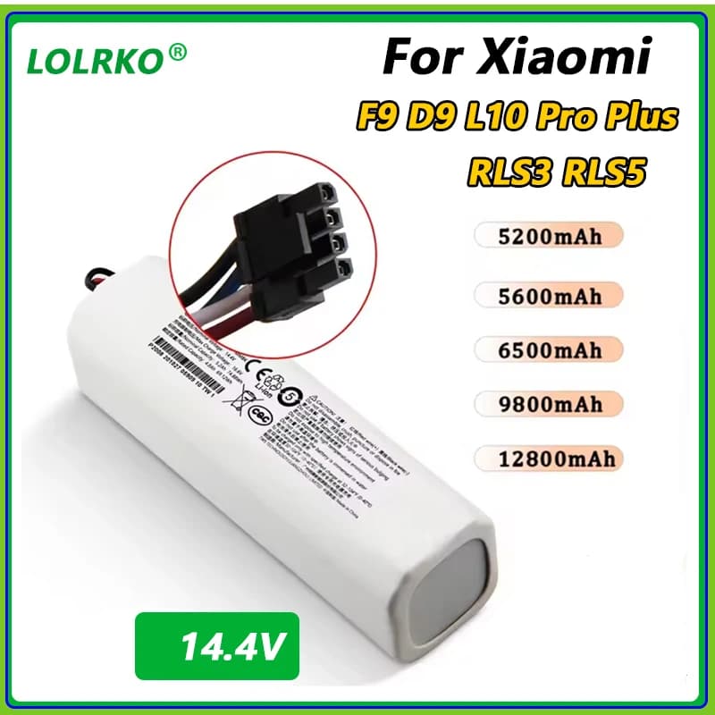 14.4V 12800mAh,Battery X10+PLUS B101CN OMNI 1S for Xiaomi Mijia and Dreame F9 D9 L10 Pro Plus S10 S20 X10 Sweeping Mopping Robot