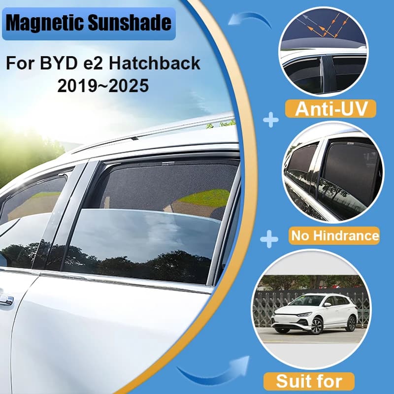 Sun Visor For BYD e2 Accessories Hatchback 2019 2020 2021-2025 Windshield Frame Blind Window Sun Visor Shade Anti-UV Car Parts